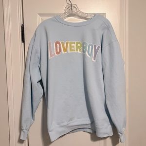 Light blue rainbow Loverboy Crewneck Sweatshirt